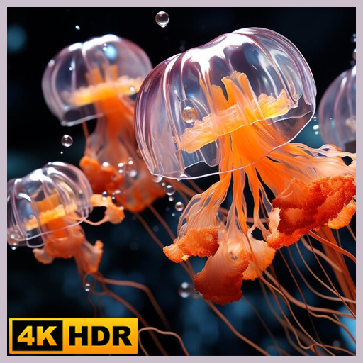 クラゲ水族館のスクリーンセーバー - リラックス睡眠音楽アプリ。